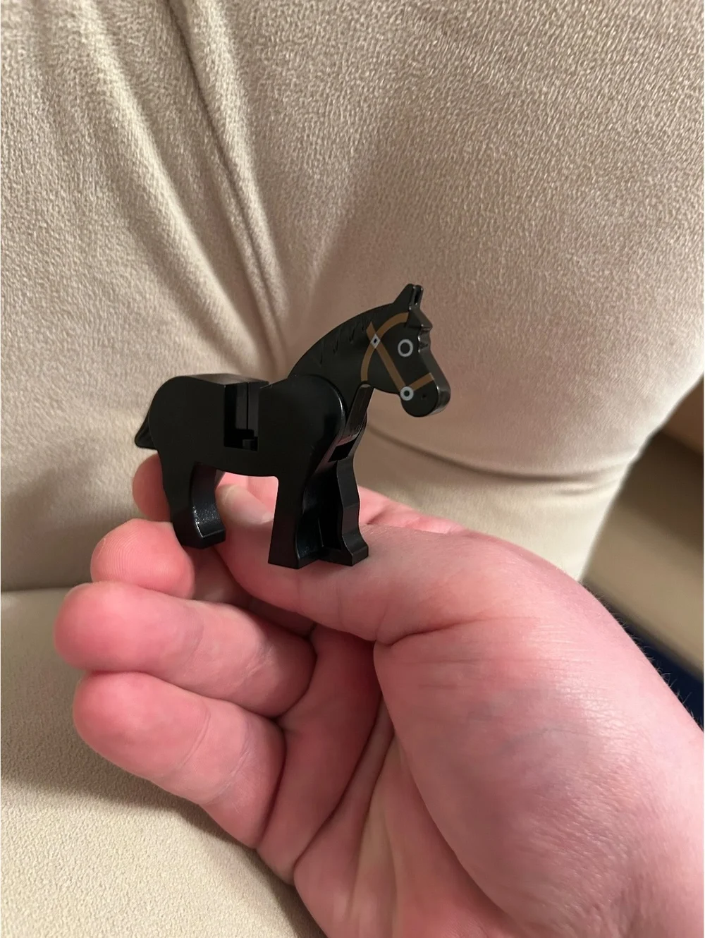 Lego Black Horse Mini figure Black mane Vintage Castle / Western